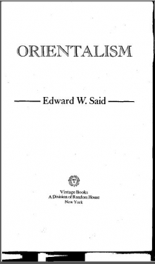 (كتاب)الإستشراق  orientalism